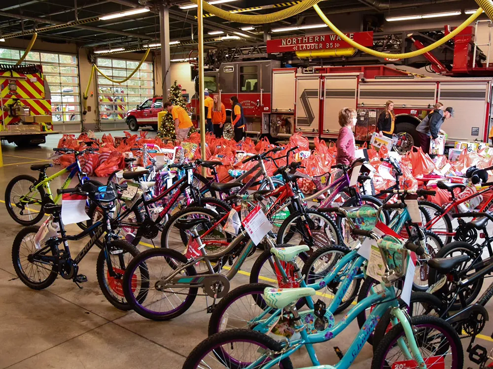 bikes for needy boys and girls purchased for donation via the Chris Groom Memorial Fund